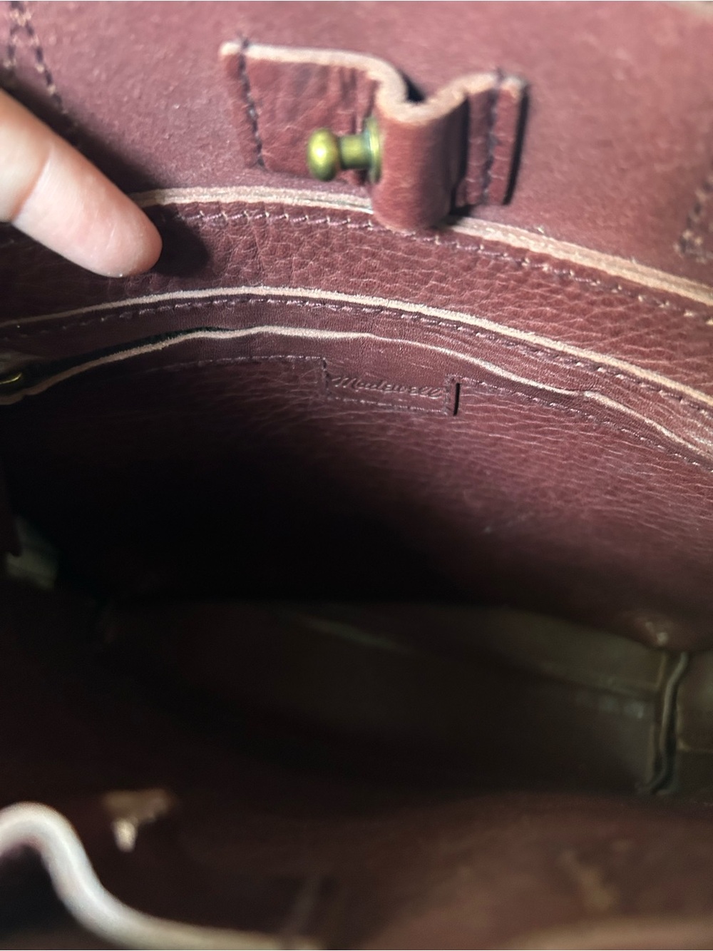 Madewell Small Transport Tote Crossbody in Dark Cabernet - Picture 5 of 6